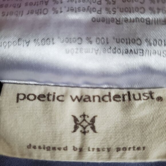 2 "Poetic Wanderlust" 20x26" Pillow Shams 100% Cotton Crazy Quilt Patchwork Boho - Picture 7 of 10